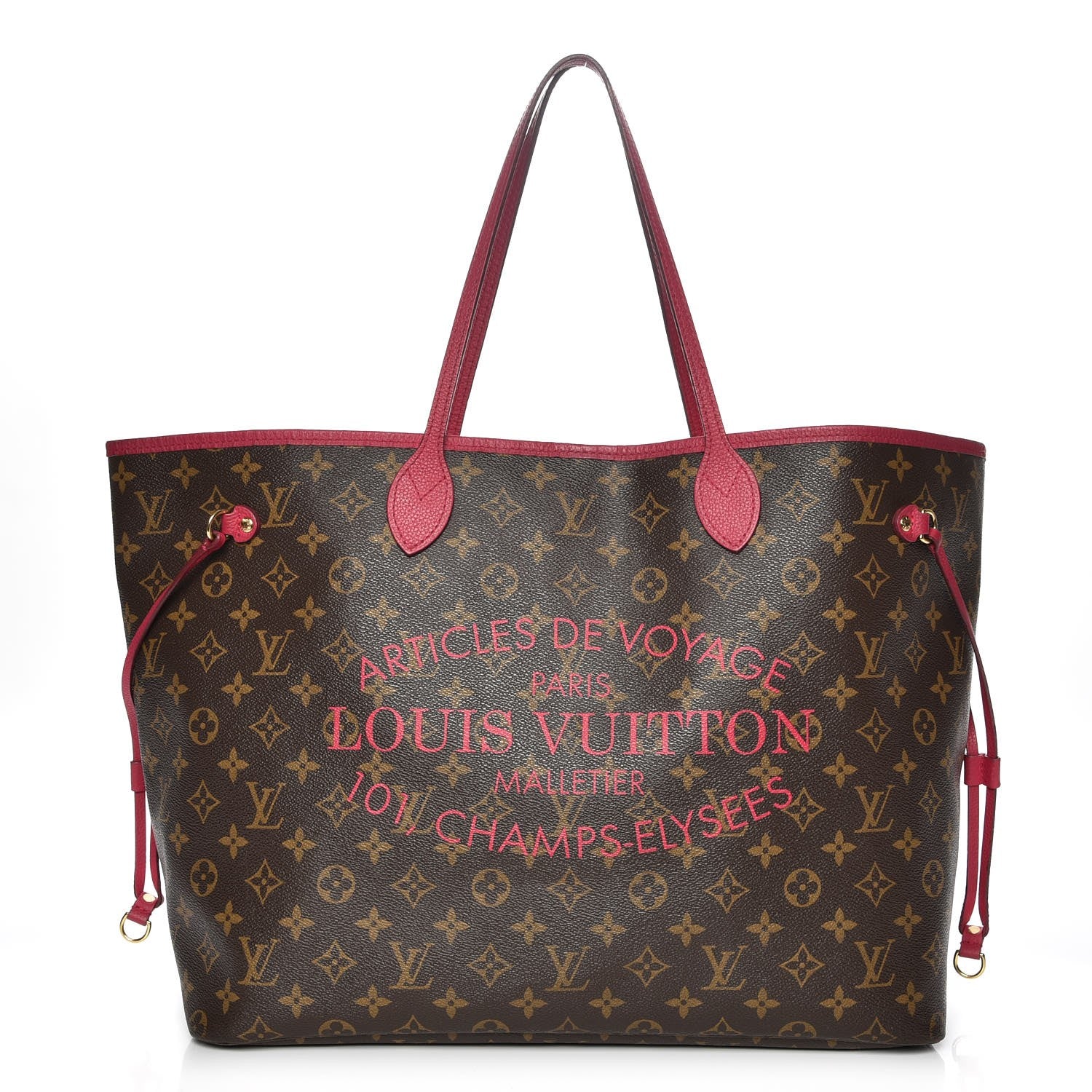 Louis Vuitton Monogram Articles de Voyage Ikat Neverfull GM Rose Indien 1 of 11