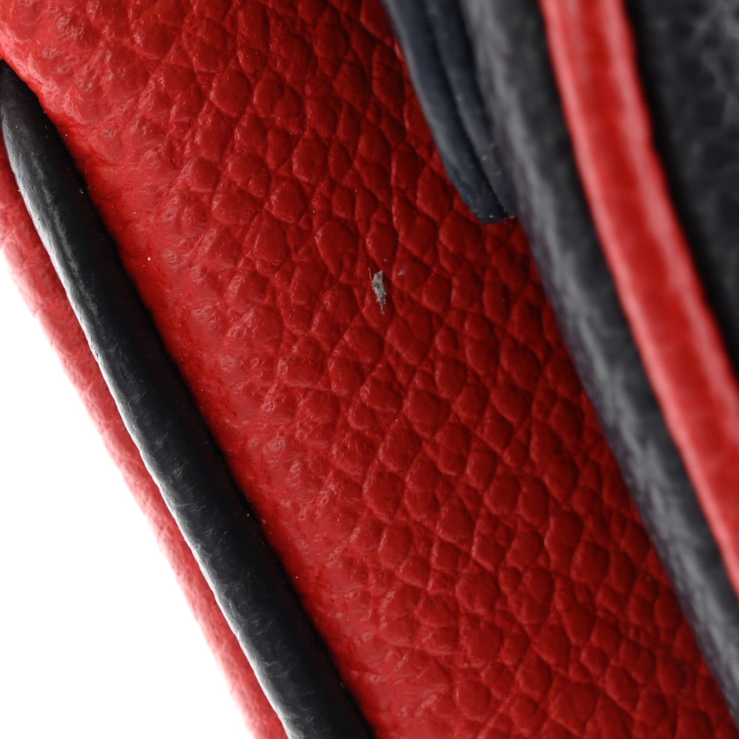 Empreinte Double Zip Pochette Marine Rouge