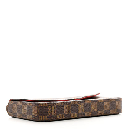 Louis Vuitton Damier Ebene Pochette Felicie Chain Wallet 5 of 9