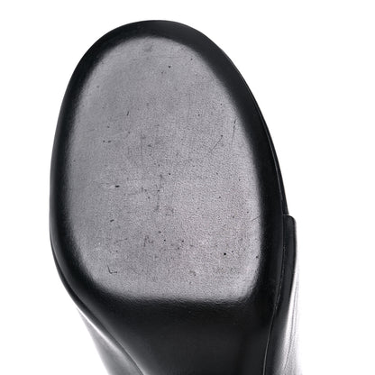 Balenciaga Shiny Sheepskin Oval 90mm Mule Pump 39 Black White 10 of 13