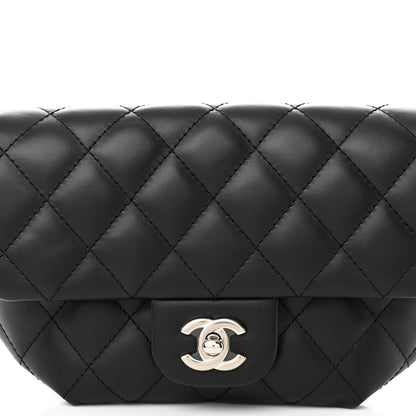 Chanel Calfskin Quilted CC Uniform Flap Belt Bag Black 8 of 11