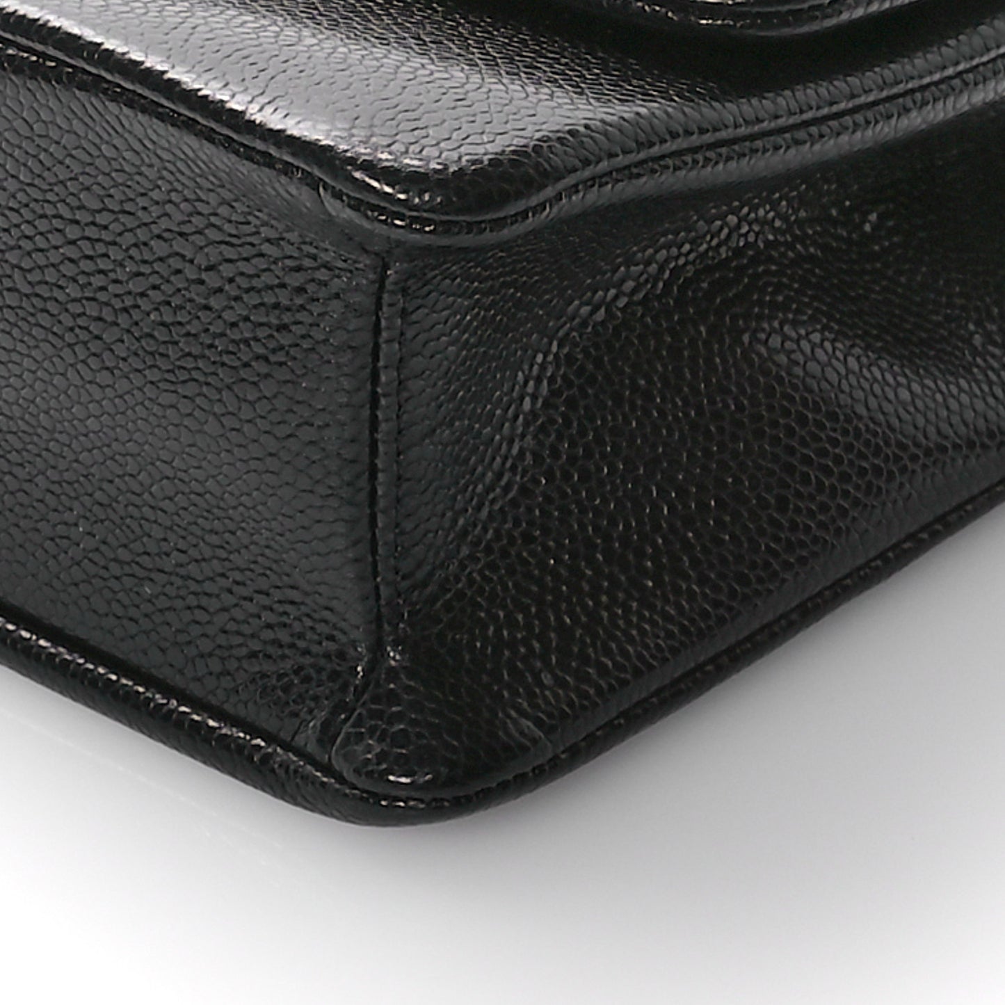 Shiny Caviar Small Flap Black