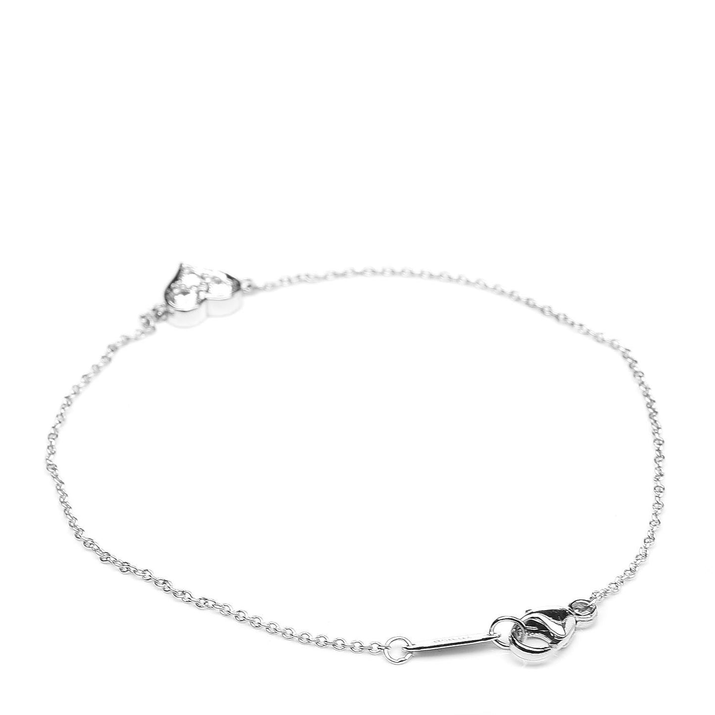 Platinum Diamond Hearts Bracelet