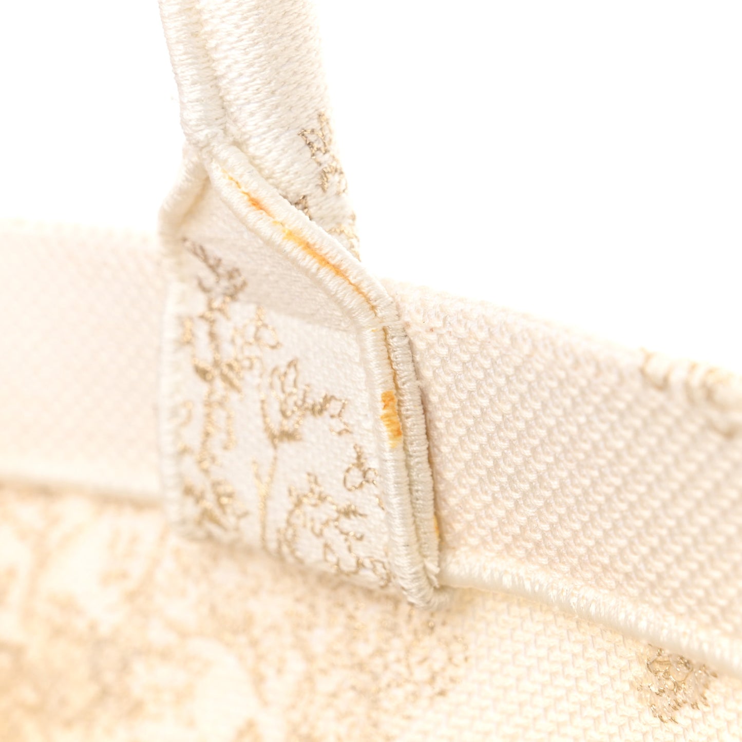 Canvas Embroidered Large Around The World Book Tote Gold