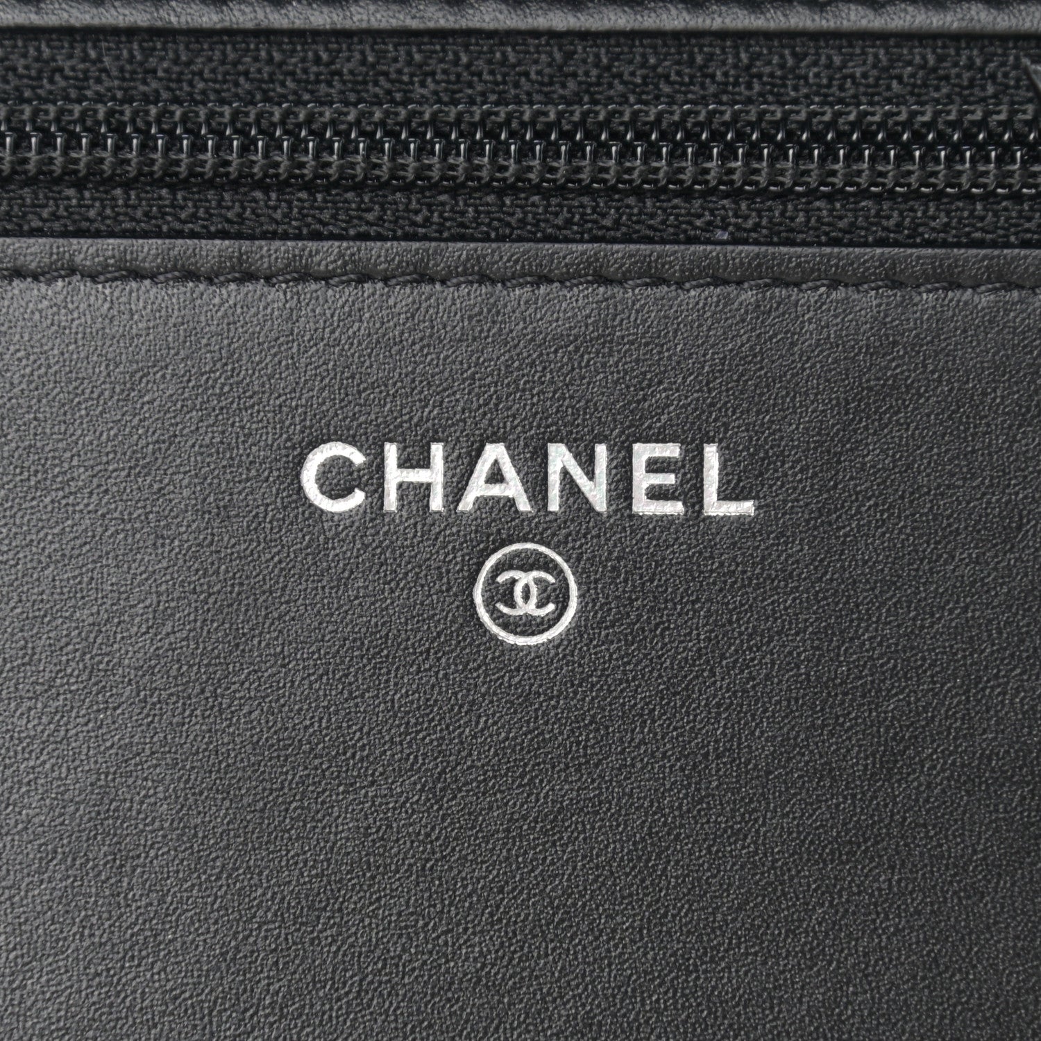 Chanel Calfskin Chain 20s Signe Wallet on Chain WOC Black 5 of 11