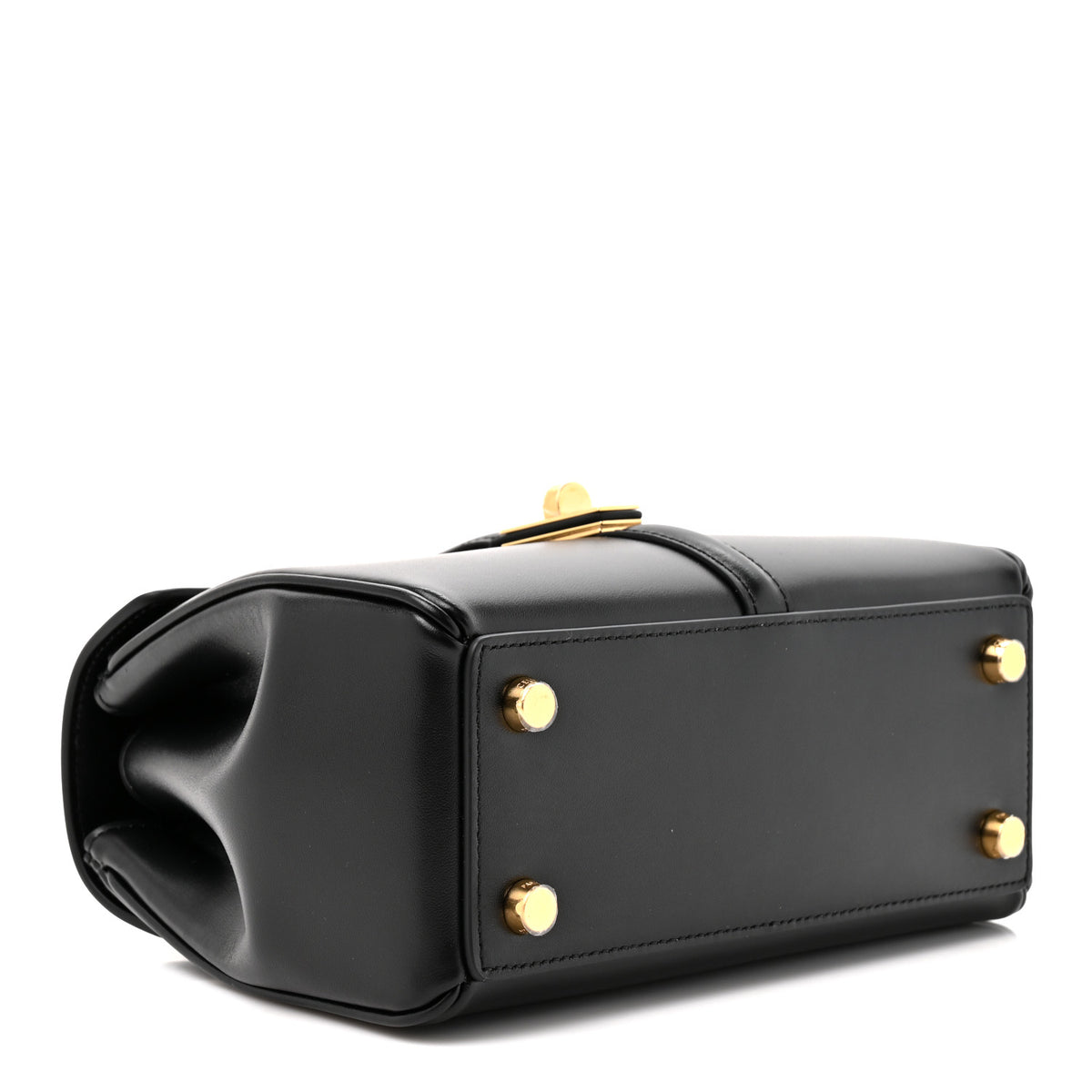 Celine Satinated Calfskin Mini 16 Top Handle Bag Black 4 of 12