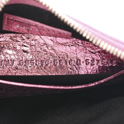 Balenciaga Metallic Agneau Arena Crystal Le Cagole Mini Purse With Chain Met Pink 8 of 11