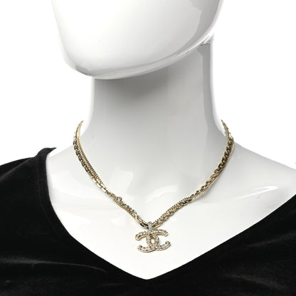 Chanel Crystal CC Multi Strand Chain Necklace Gold 2 of 5