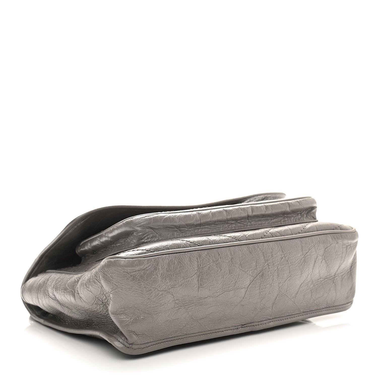 Saint Laurent Crinkled Calfskin Matelasse Monogram Large Niki Chain Satchel Fog 4 of 10