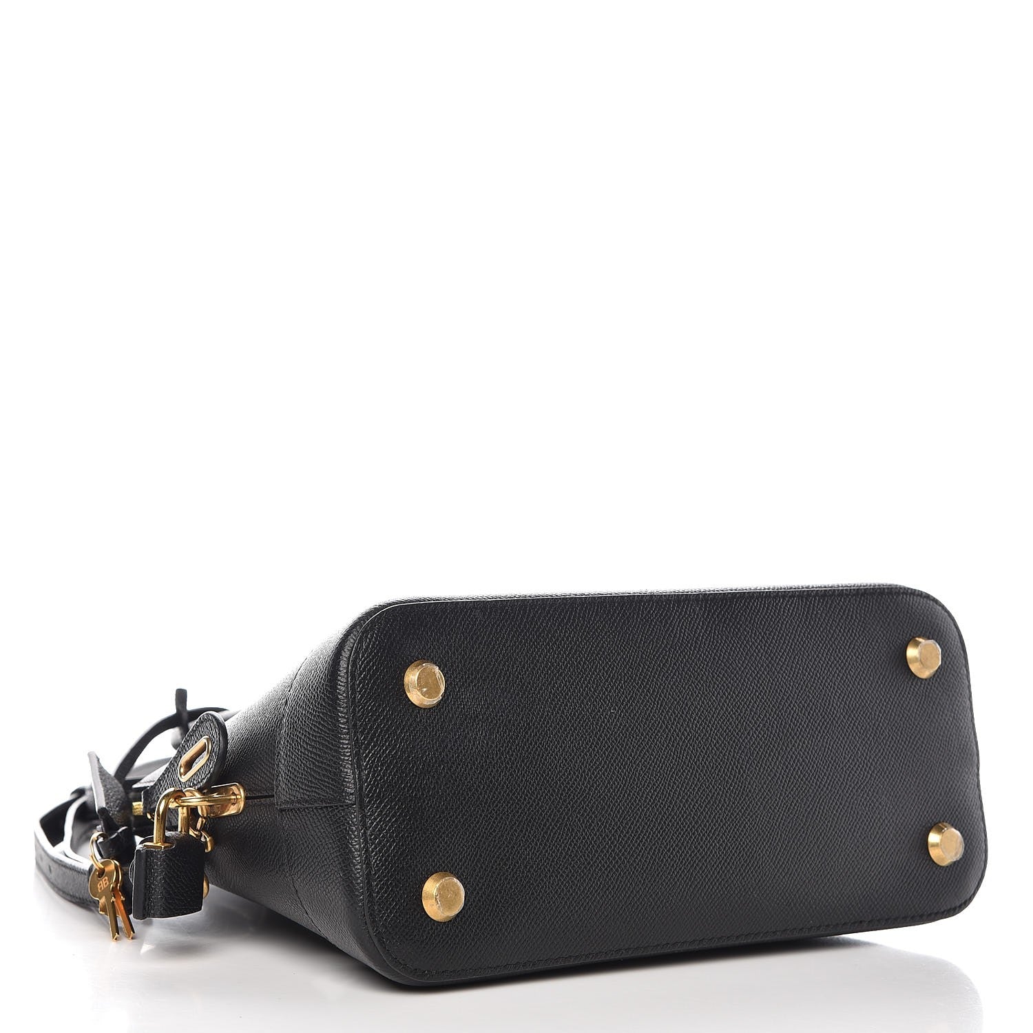 Balenciaga Signature Grained Calfskin Logo S Ville Top Handle Bag Black 5 of 9