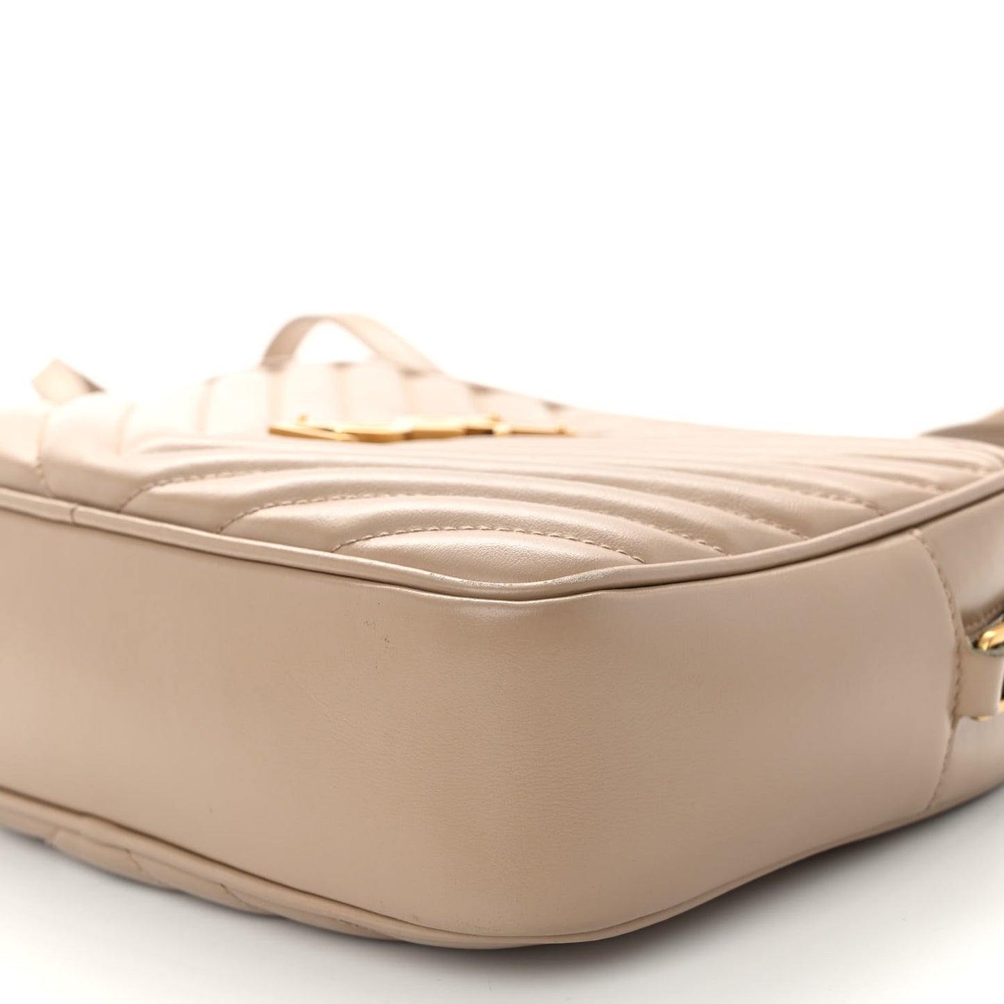 Calfskin Matelasse Monogram Lou Camera Bag Dark Latte