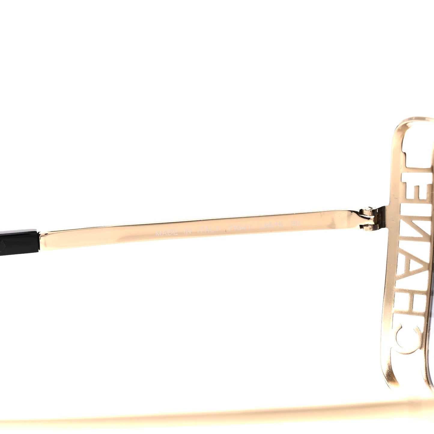 Metal Logo Square Sunglasses 71541 Gold