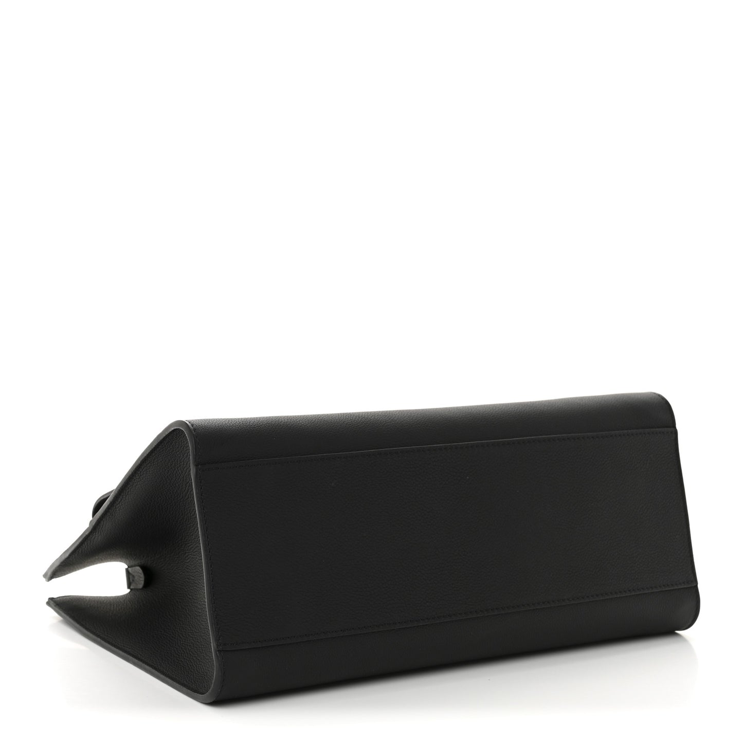 Soft Calfskin Lockme Tote MM Black
