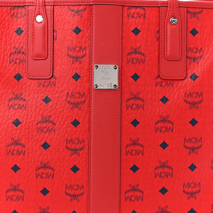MCM Visetos Large Liz Reversible Shopper Tote Ruby Red 11 of 13