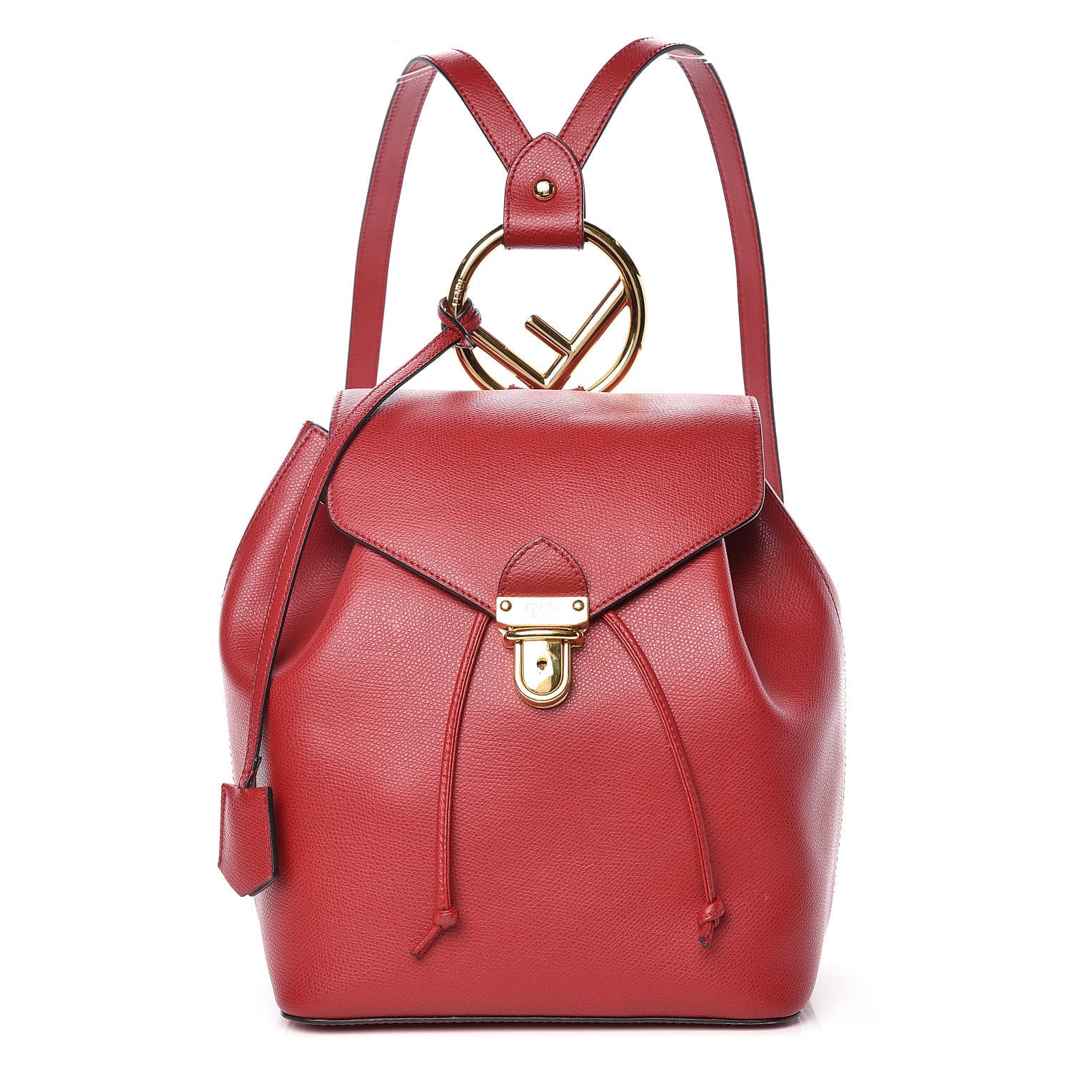Fendi Vitello Cruise F is Fendi Drawstring Backpack Fragola 1 of 14