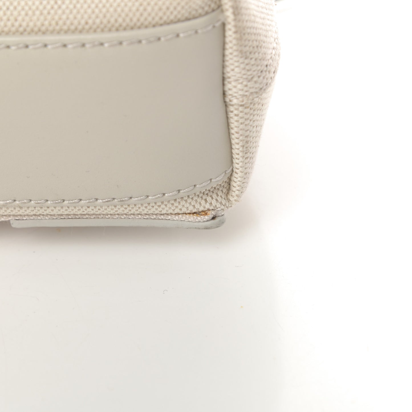 Cotton Canvas Calfskin Navy Cabas XS Natural