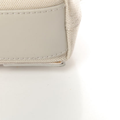 Balenciaga Cotton Canvas Calfskin Navy Cabas XS Natural 12 of 13