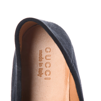 Gucci Suede Web Mens Horsebit Loafers 8 Black 8 of 11