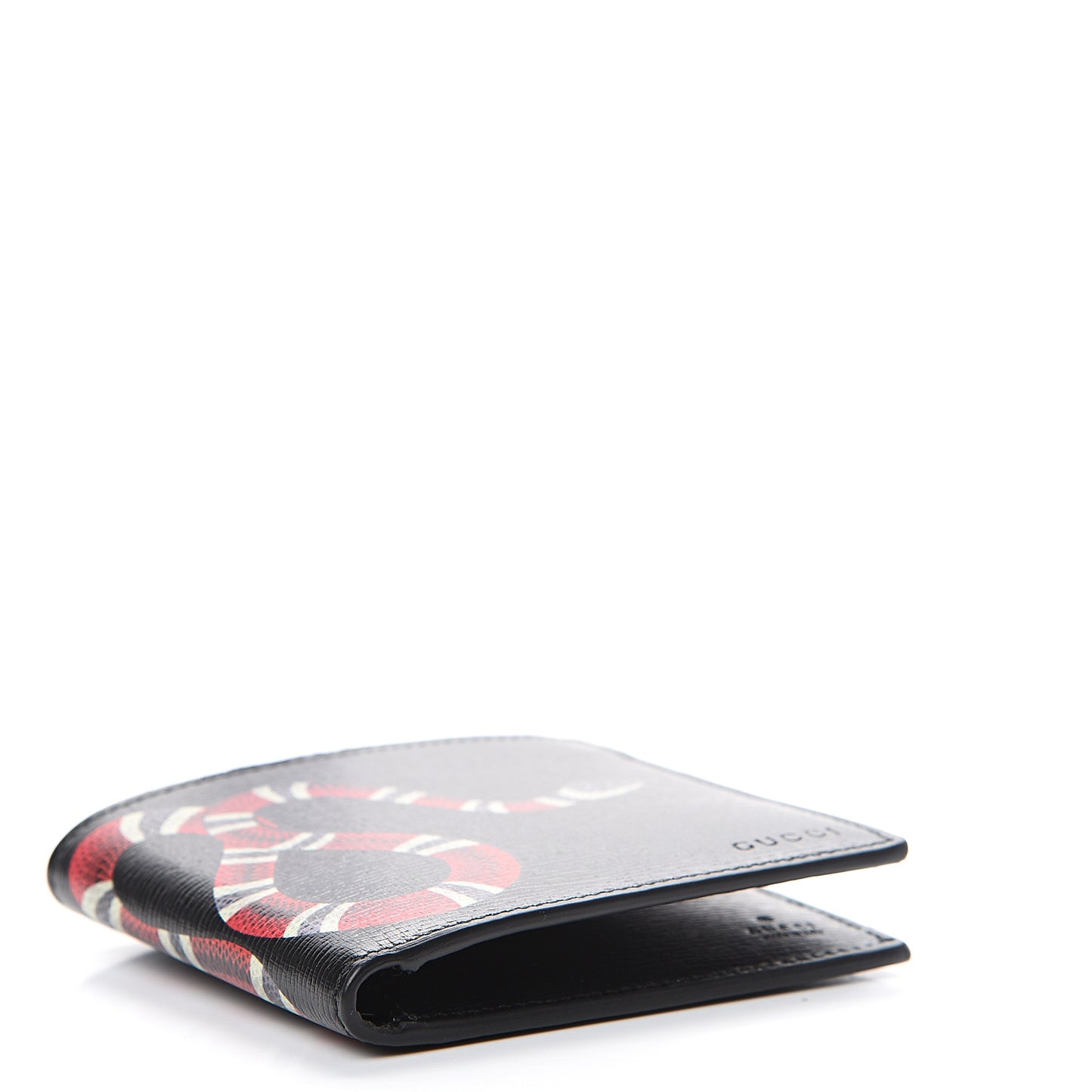 Shangai Calfskin Kingsnake Bi-Fold Wallet Black