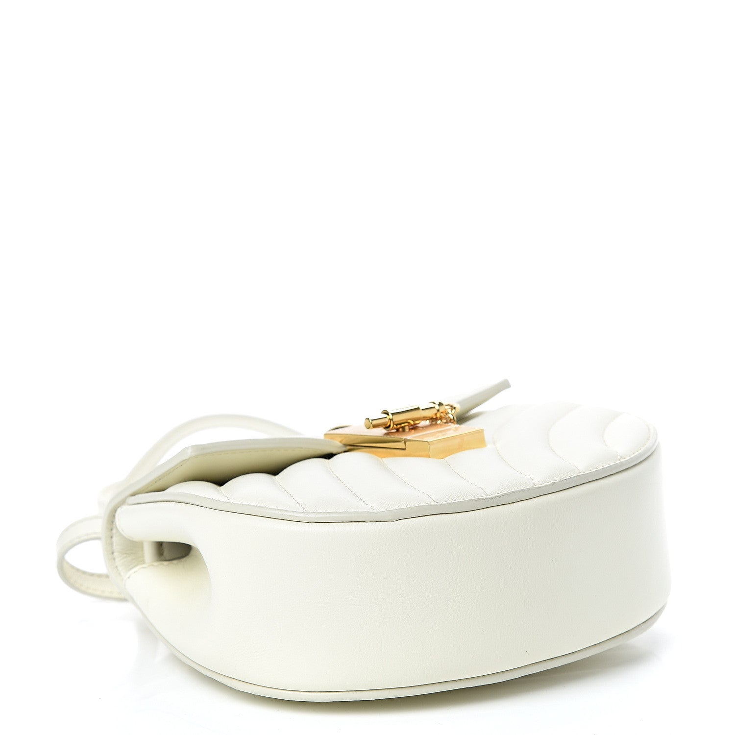 Chloe Calfskin Quilted Mini Drew Bijou Shoulder Bag Natural White 4 of 10