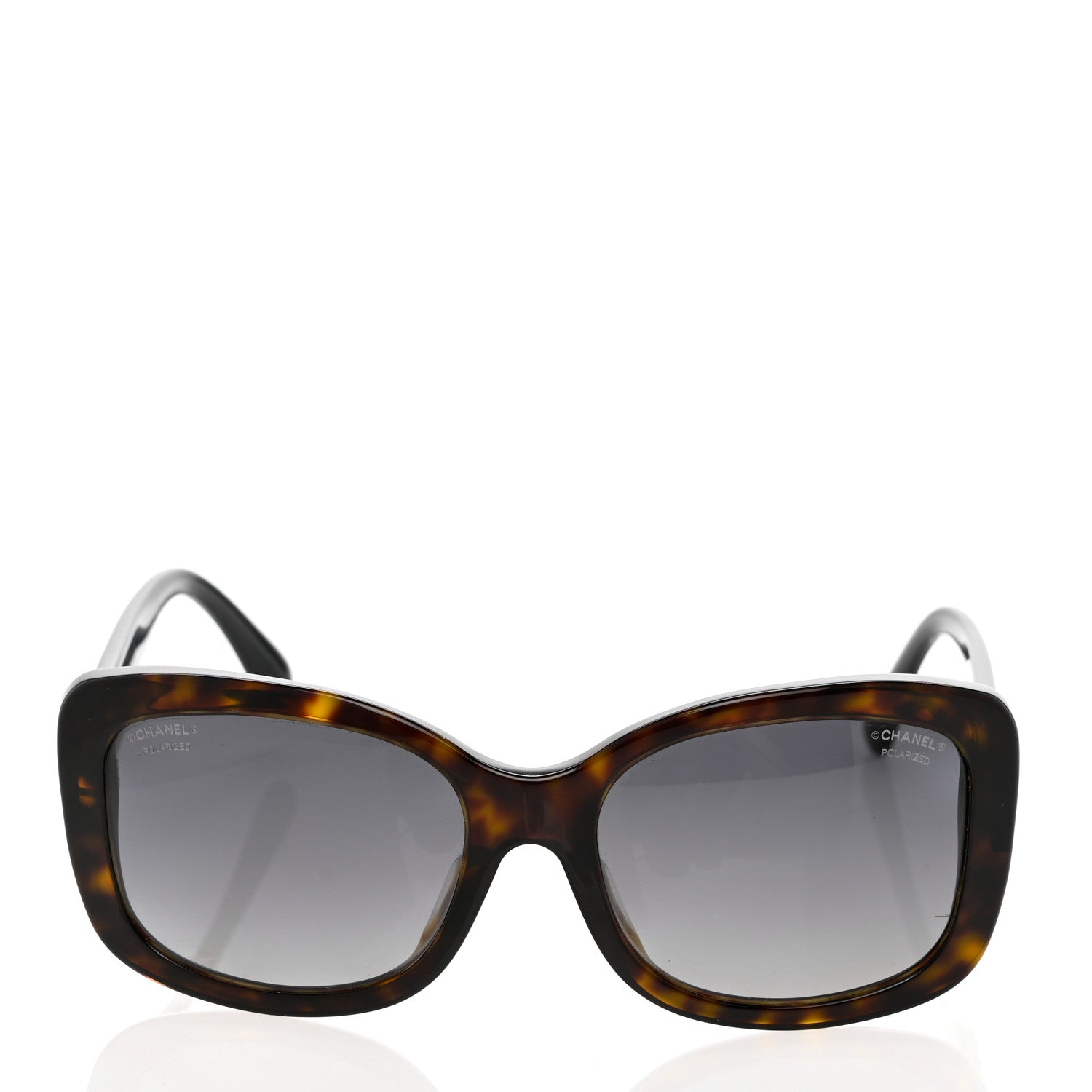 Chanel Acetate Polarized CC Sunglasses 5322 Marron Fonce Black 2 of 8