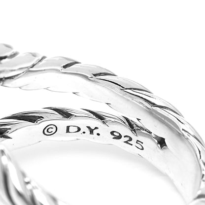 David Yurman Sterling Silver Diamond Hampton Blue Topaz 15mm Cushion On Point Ring 52 6 4 of 4