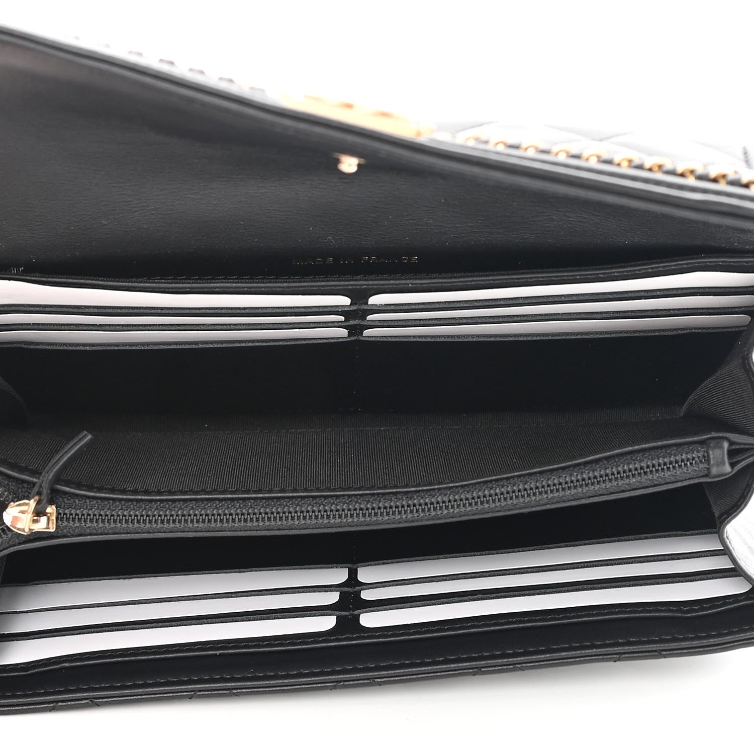 Chanel Calfskin Quilted Boy Chain Around Flap Wallet Black 5 of 10