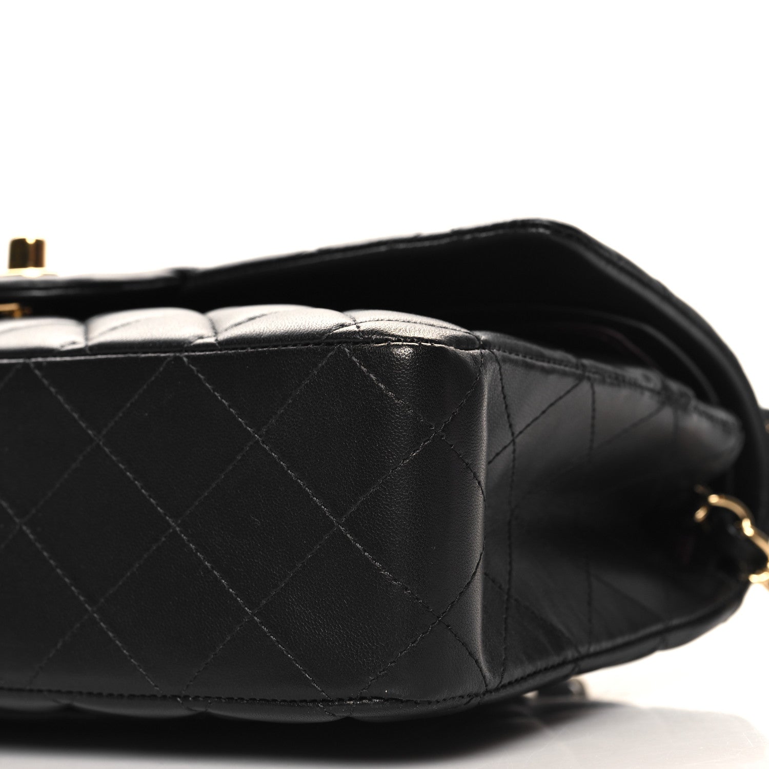 Chanel Lambskin Quilted Medium Double Flap Black 10 of 11