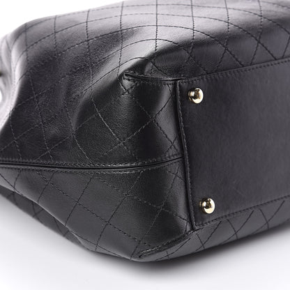 Chanel Calfskin Stitched Drawstring Bag Black 8 of 10