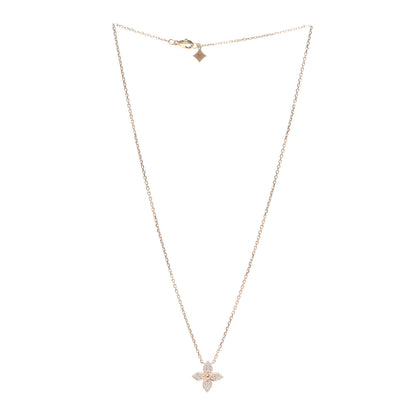 Louis Vuitton 18K Pink Gold Diamond Star Blossom Pendant Necklace 3 of 5