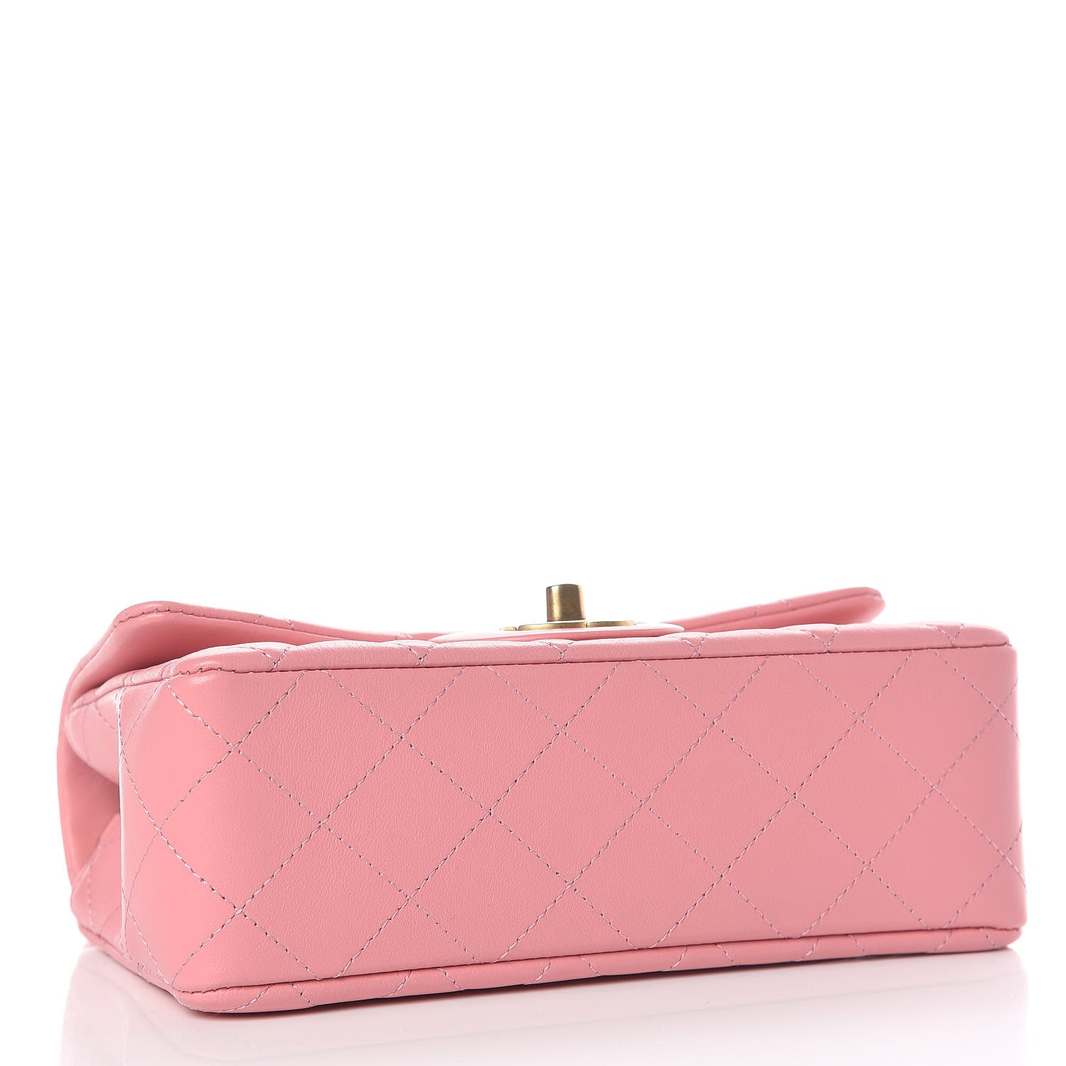 Chanel Lambskin Quilted Mini Rectangular Flap Pink 4 of 12