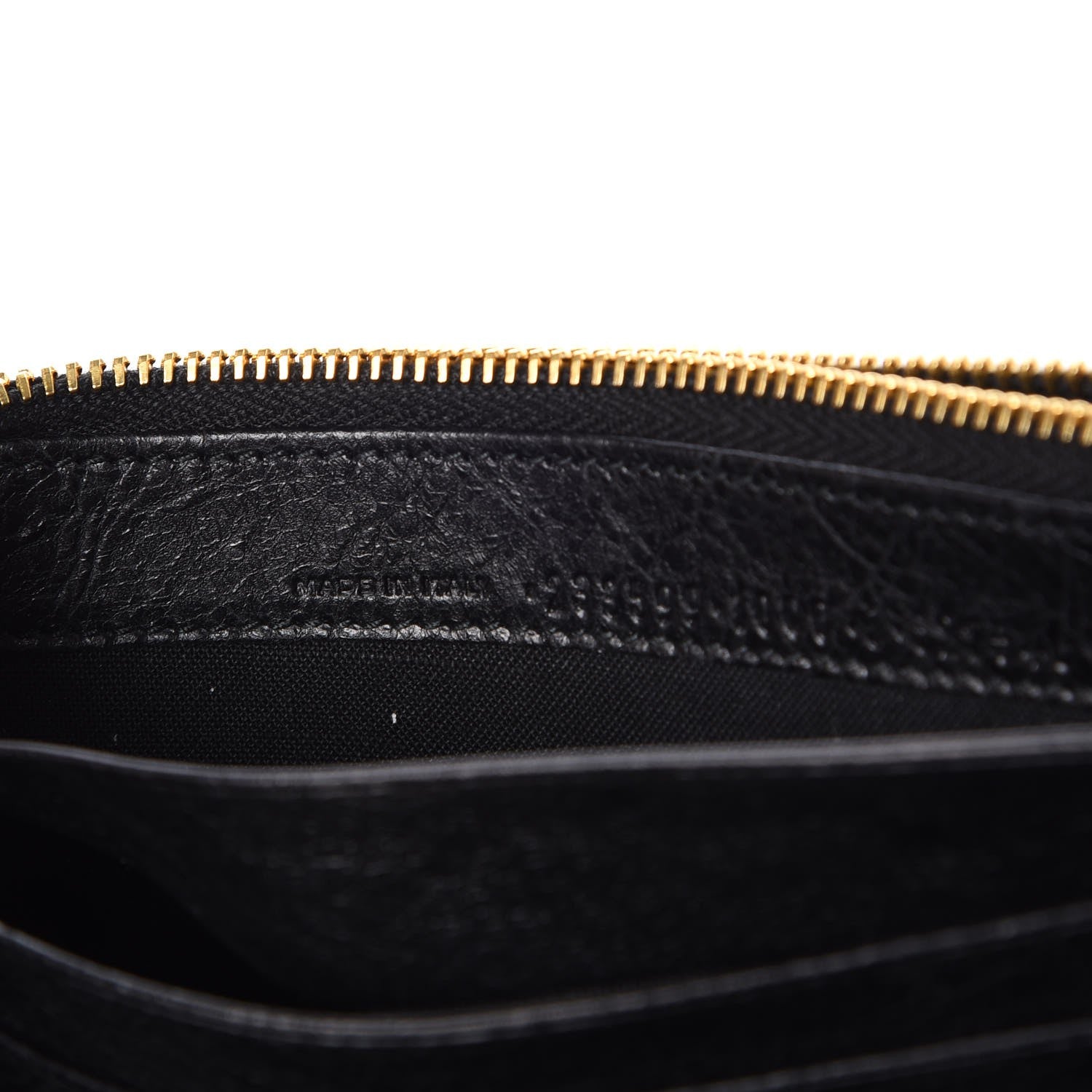 Balenciaga Agneau Giant 12 Gold Hardware Money Wallet Black 7 of 8