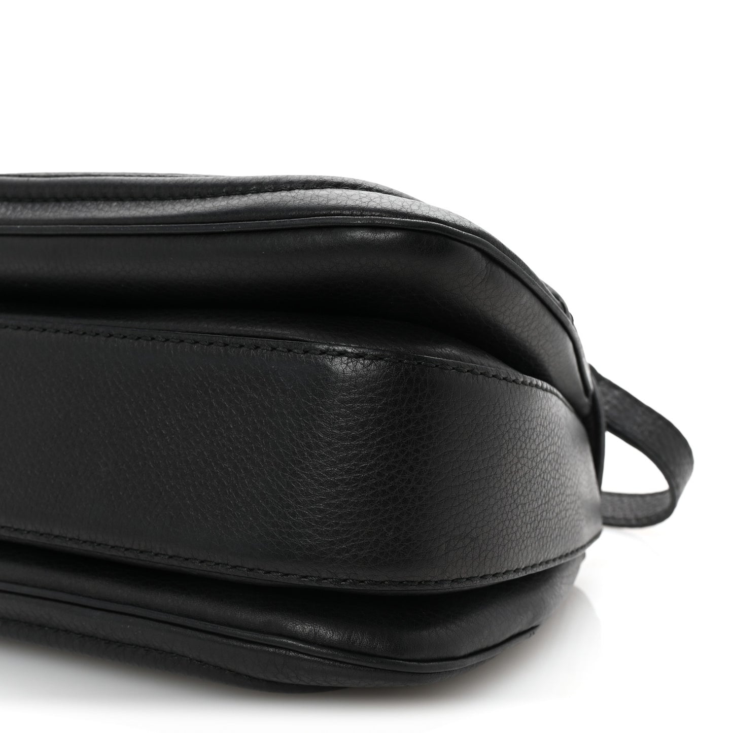 Cellarius Calfskin Medium New Bamboo Top Handle Bag Black