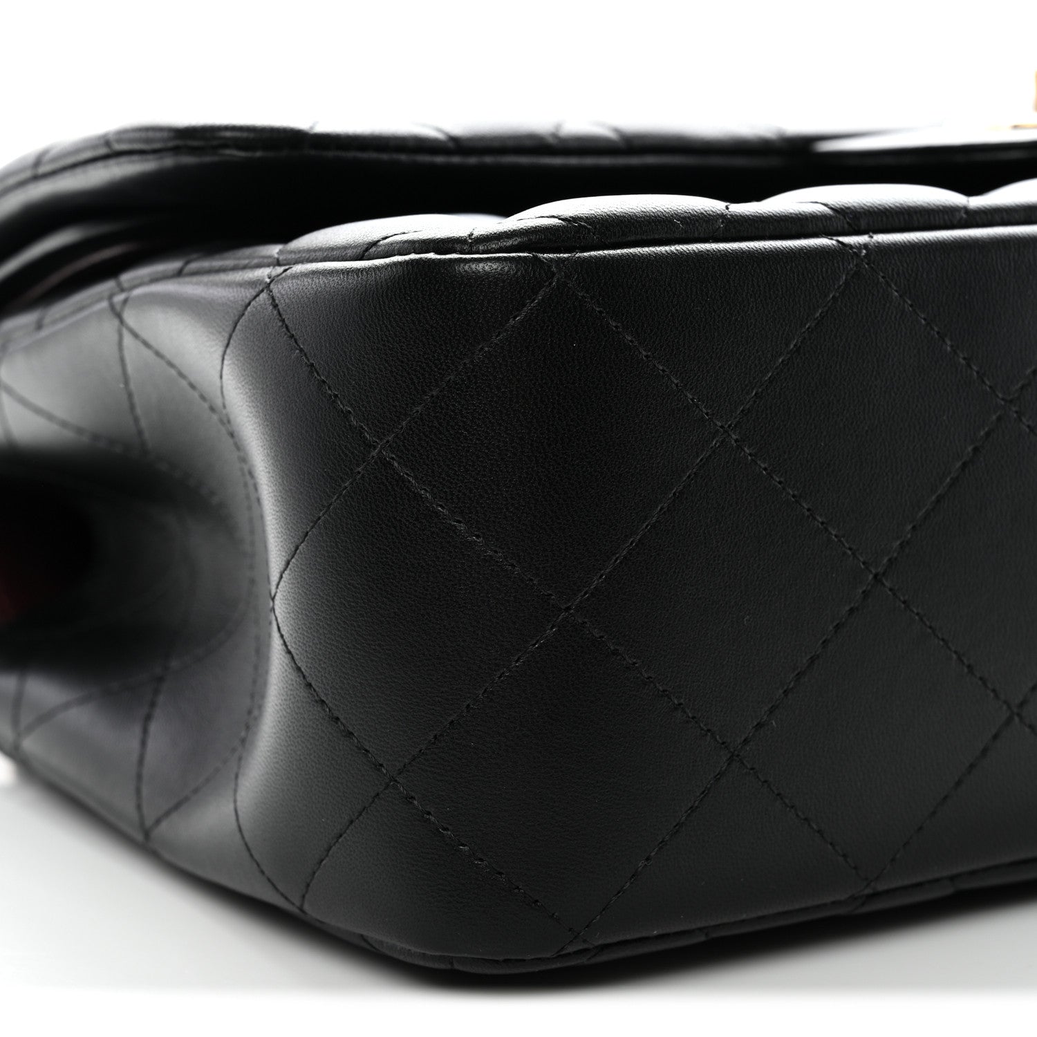 Chanel Lambskin Quilted Jumbo Double Flap Black 25 of 37
