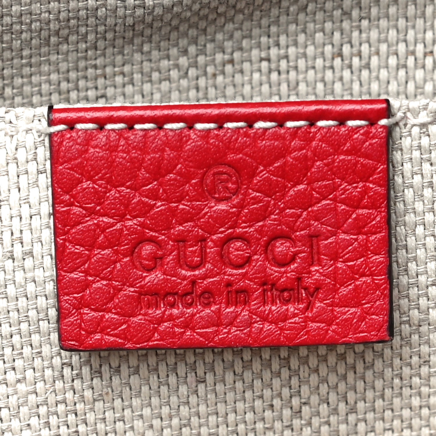 Gucci Pebbled Calfskin Small Soho Disco Bag Tabasco Red 7 of 13