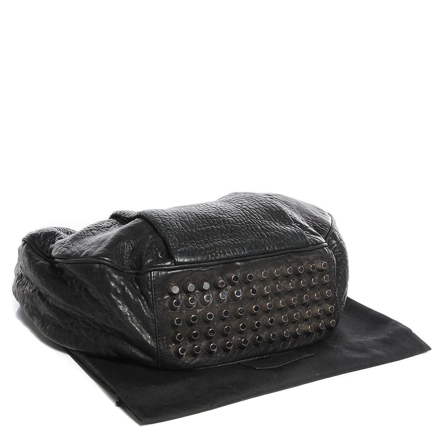 Pebbled Lambskin Morgan Hobo Black Silver Hardware