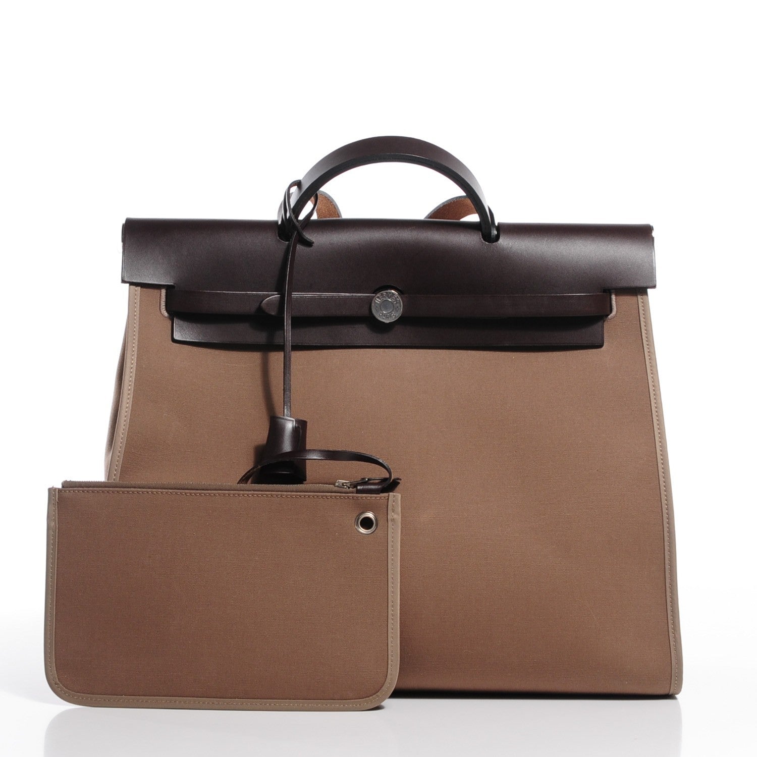 Hermes Toile Vache Hunter Herbag Zip 39 MM Etoupe Ebene 6 of 14