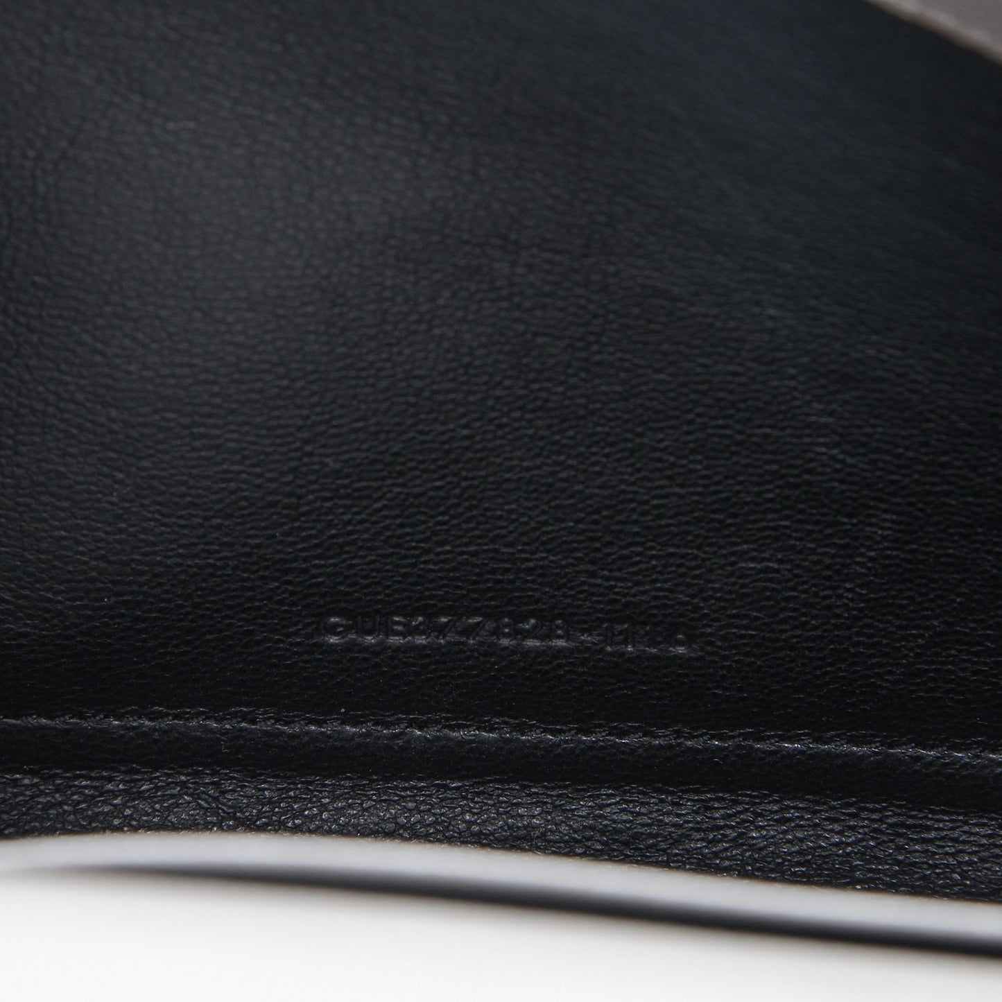 Grain De Poudre Matelasse Chevron Monogram Chain Wallet Oyster Grey