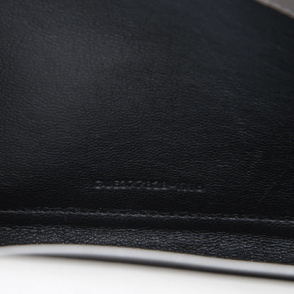 Saint Laurent Grain De Poudre Matelasse Chevron Monogram Chain Wallet Oyster Grey 8 of 8
