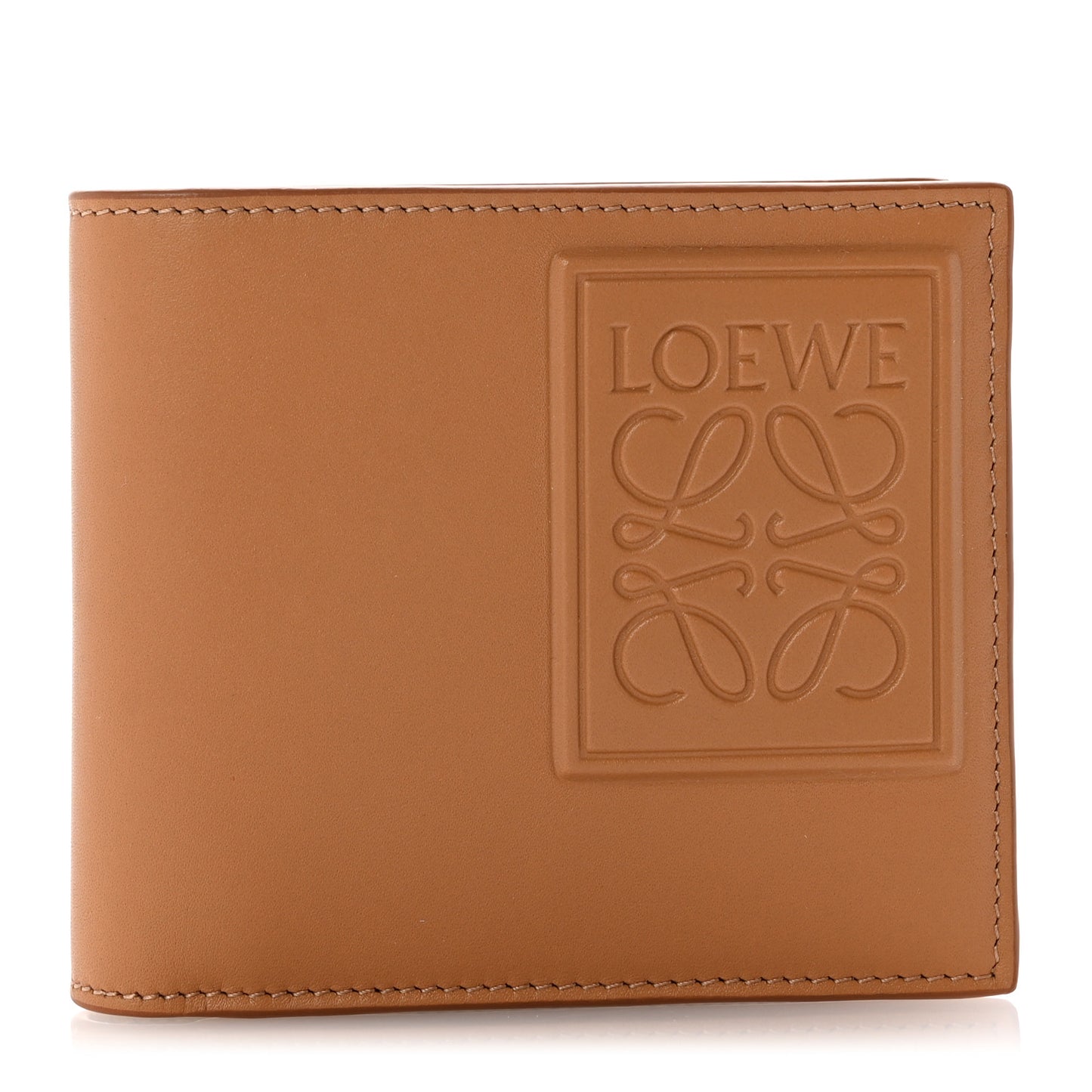 Satin Calfskin Anagram Bi-fold Wallet Warm Desert