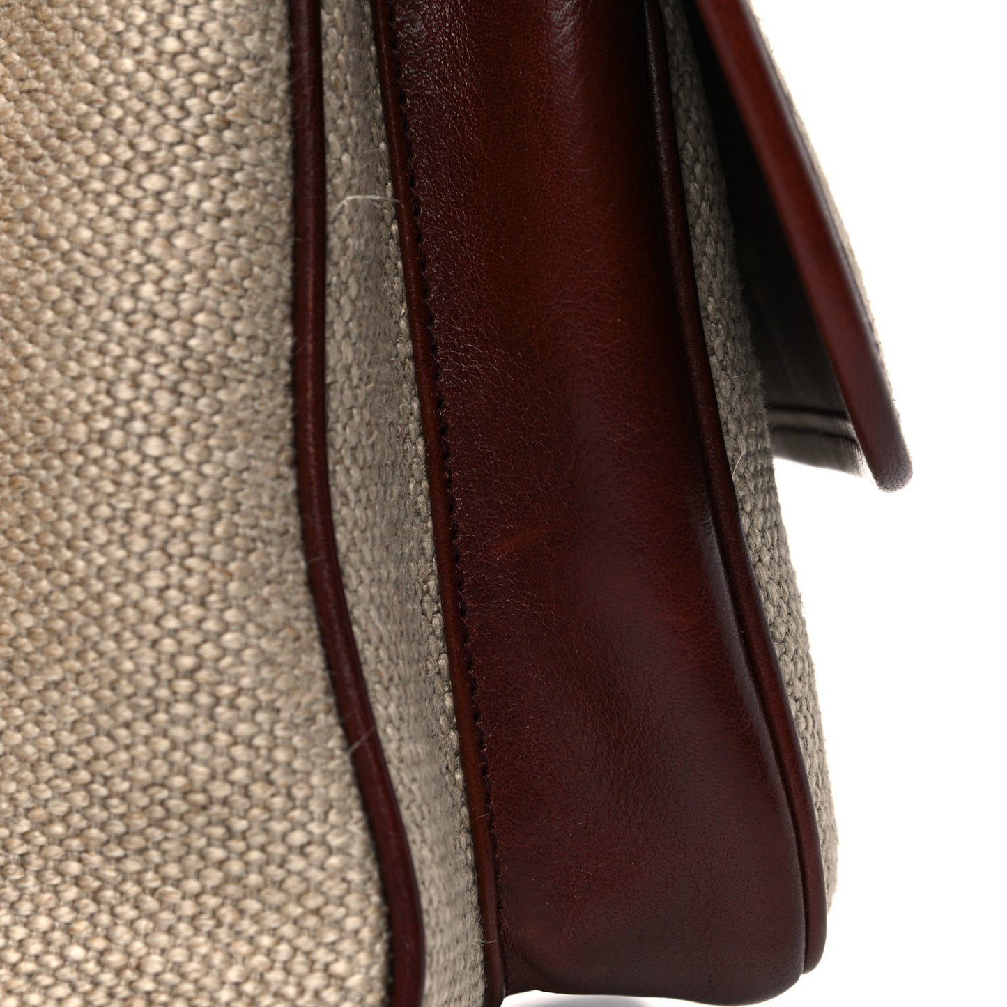 Cotton Canvas Vintage Calfskin Monogram Medium Niki Chain Satchel Natural Chocolate