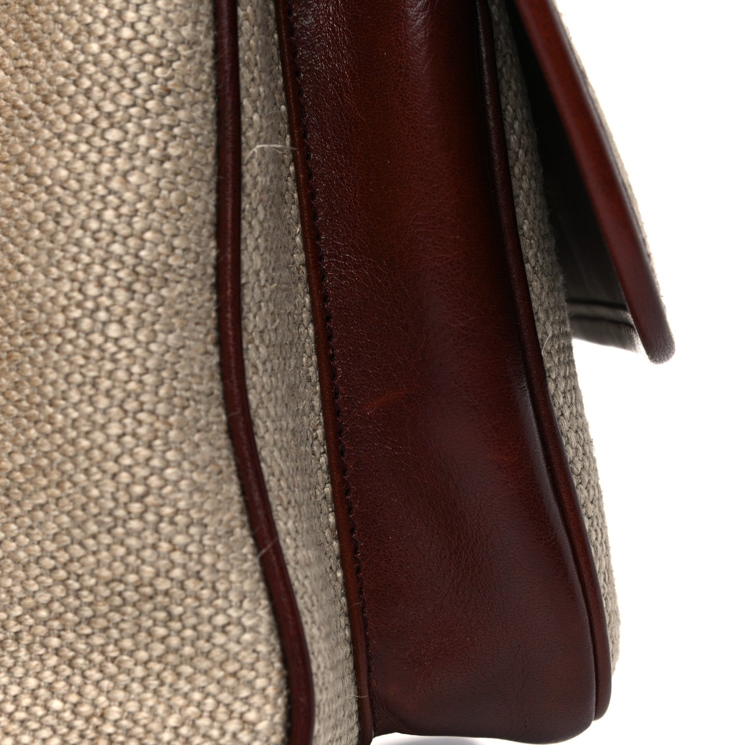 Saint Laurent Cotton Canvas Vintage Calfskin Monogram Medium Niki Chain Satchel Natural Chocolate 17 of 17
