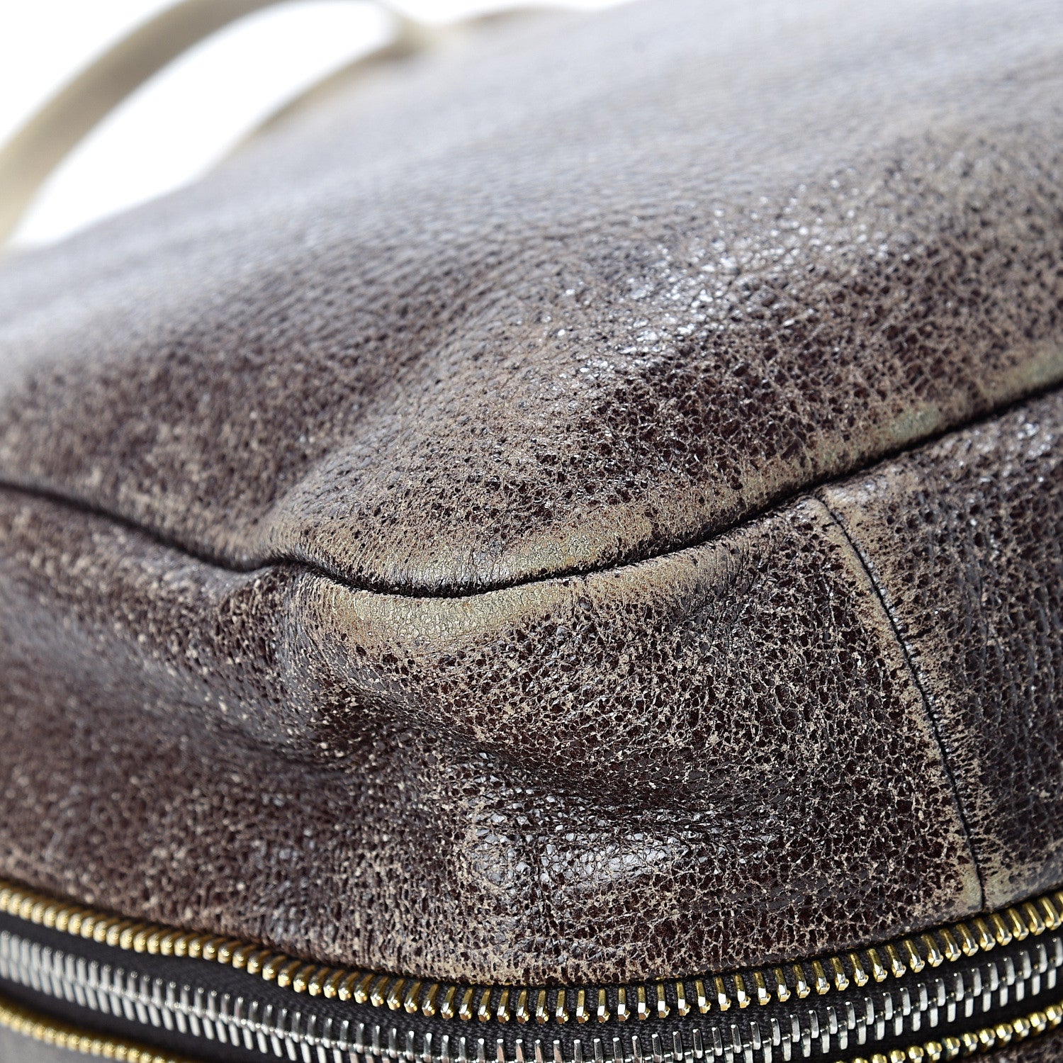 Prada Cervo Zippers Hobo Brown 12 of 18