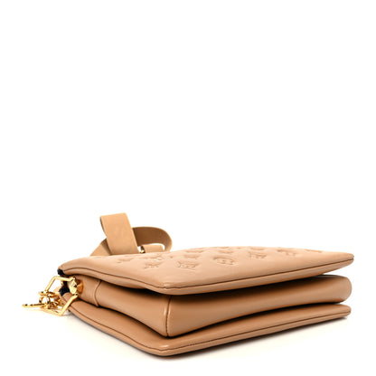 Louis Vuitton Lambskin Embossed Monogram Coussin PM Camel 3 of 11