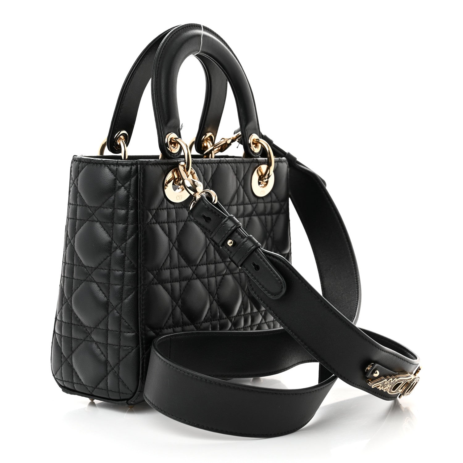 Christian Dior Lambskin Cannage Small My ABCDior Lady Dior Black 3 of 13