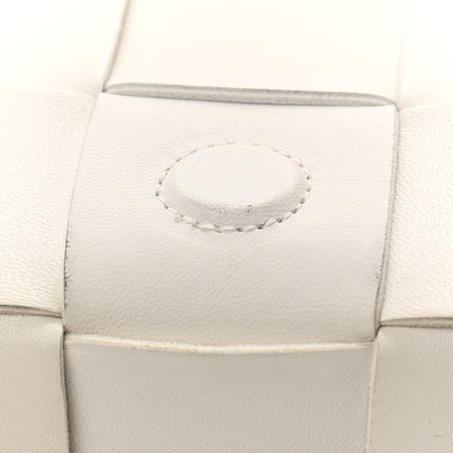Bottega Veneta Lambskin Maxi Intrecciato Cassette Crossbody Bag White 13 of 13