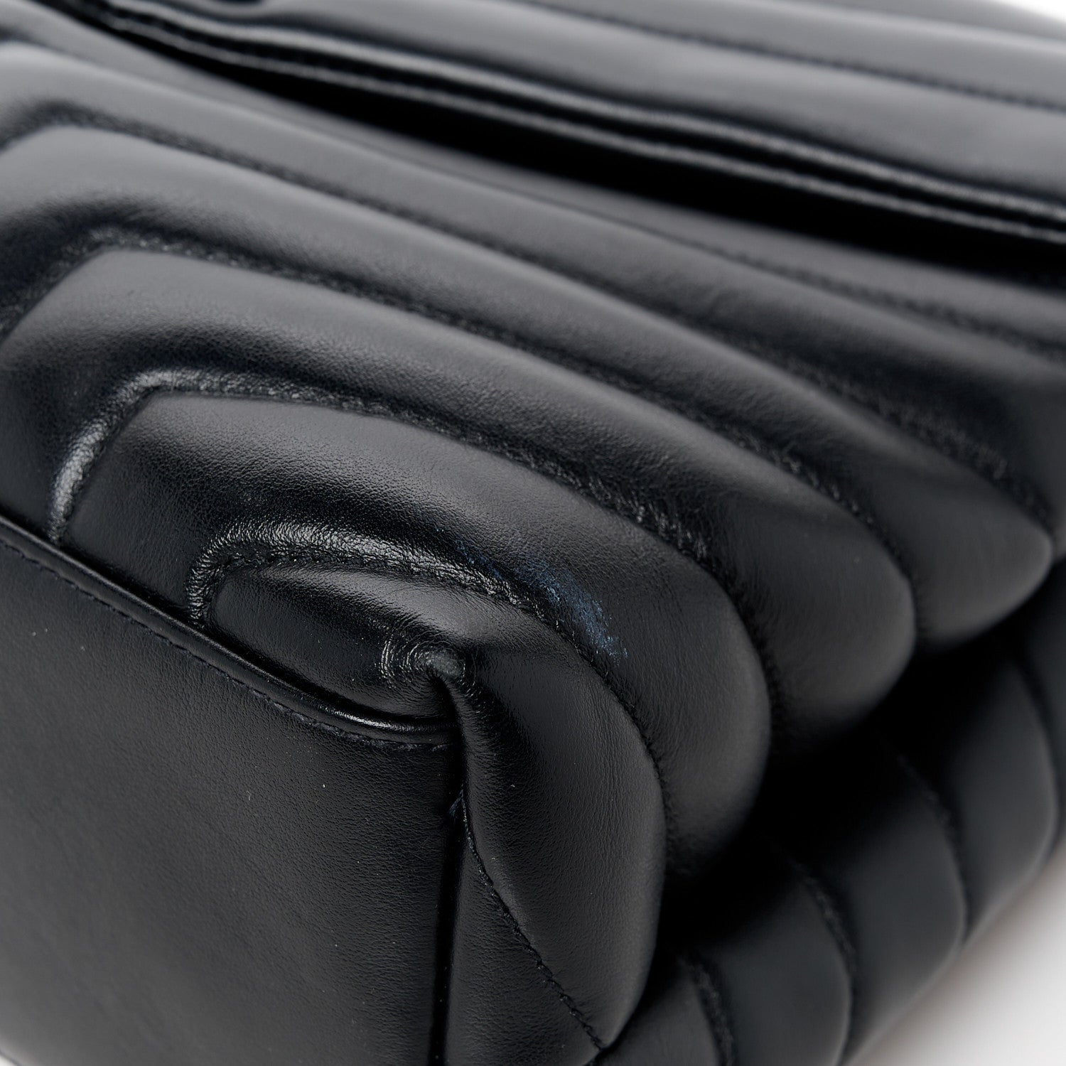 Saint Laurent Calfskin Y Quilted Monogram Monochrome Medium Loulou Chain Satchel Black 12 of 12
