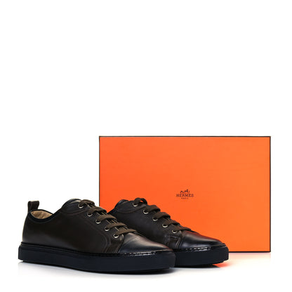 Hermes Nappa Mens Inside Sneakers 41 Green Black 8 of 8