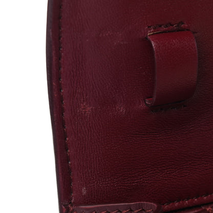 Celine Box Calfskin Small Classic Box Flap Bag Burgundy 5 of 5