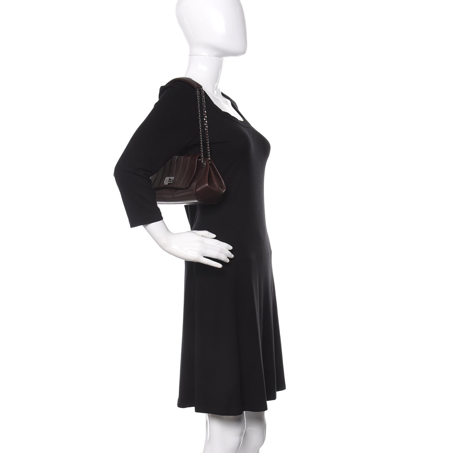 Chanel Lambskin Vertical Quilt Small Accordion Flap Brown 2 of 10